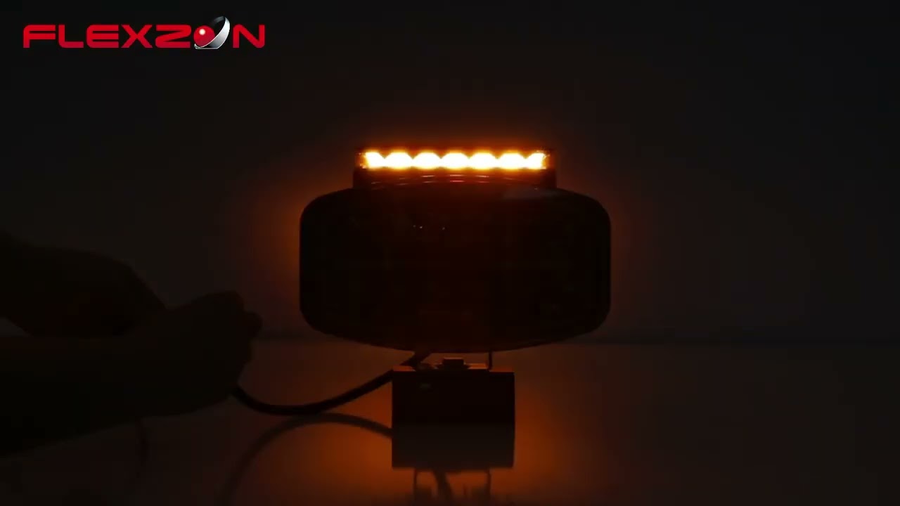 LED Προβολέας 10-30 Volt 55W με Ενσωματωμένο STROBE Οδικής Βοήθειας Λευκό / Λευκό - Λευκό / Πορτοκαλί IP68 E4 245mm x 167mm x 90mm