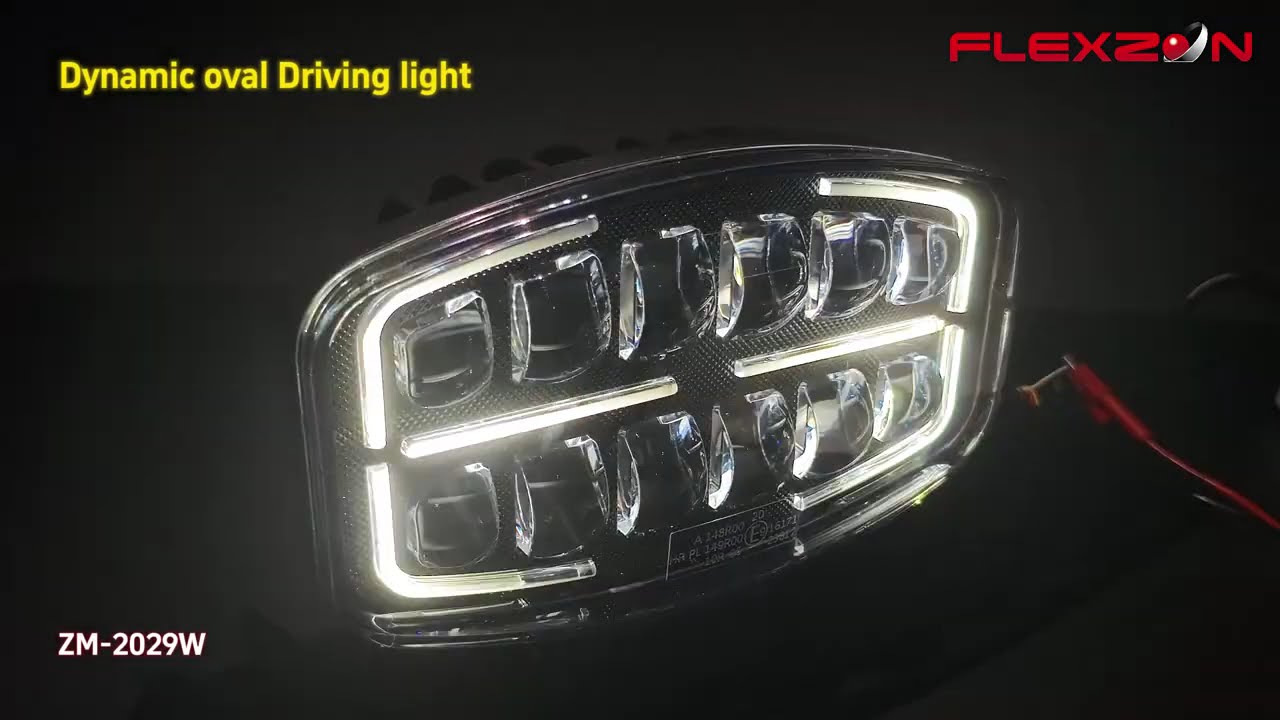 LED Προβολέας Ψυχρό Λευκό 10-30 Volt Υψηλής Ισχύος 50W με Δυναμικό Οβάλ DRL Λευκό - Πορτοκαλί IP68 E9