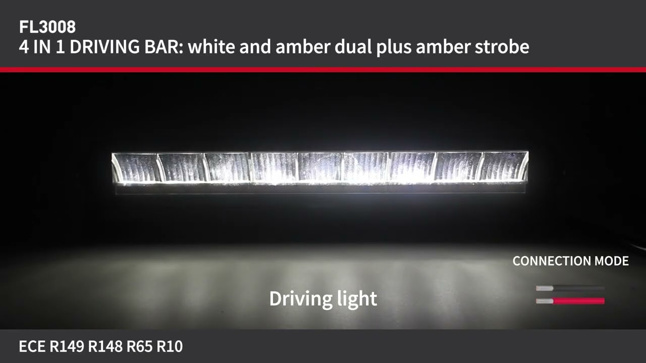 LED Μπάρα Ψυχρό Λευκό 10-30 Volt Υψηλής Ισχύος 150W DRL Λευκό / Πορτοκαλί και Προειδοποιητικό Φως Πορτοκαλί  107cm IP67