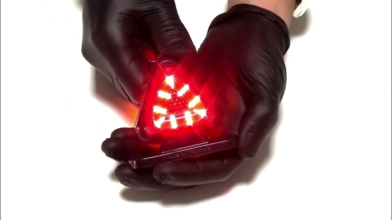 LED Σετ Όγκου Κερατάκι Τρίγωνο Φιμέ 12V / 24V IP67 Κόκκινό / Λευκό 6.5cm