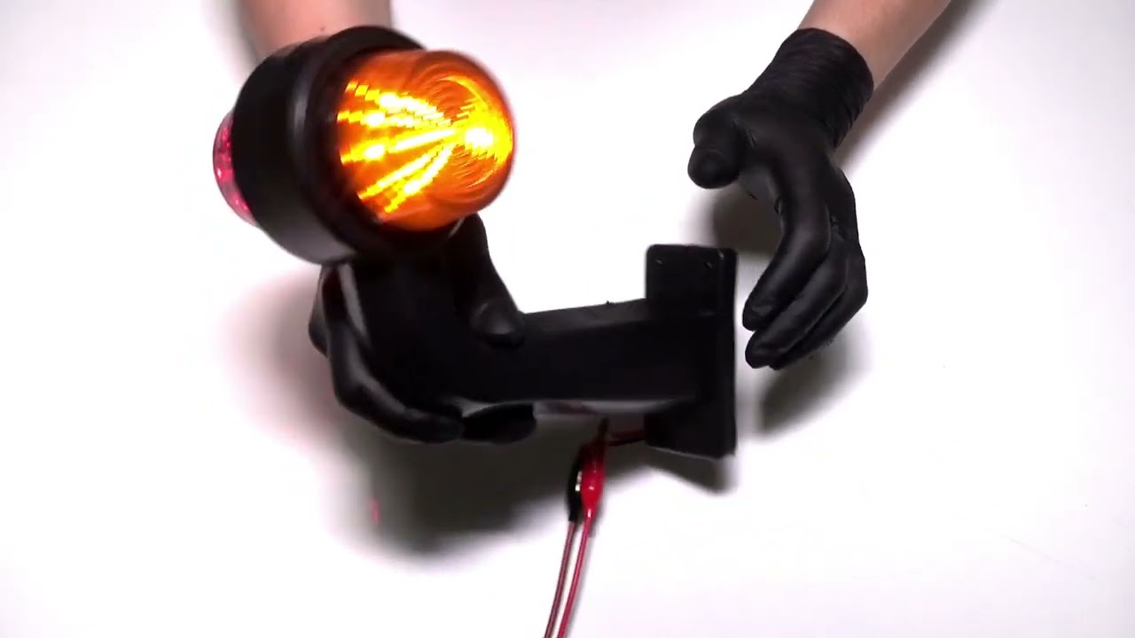 Σετ LED Όγκου Κερατάκια 12V / 24V IP67 Κόκκινό / Πορτοκαλί με Φιμέ Καπάκι 191mm x 79mm