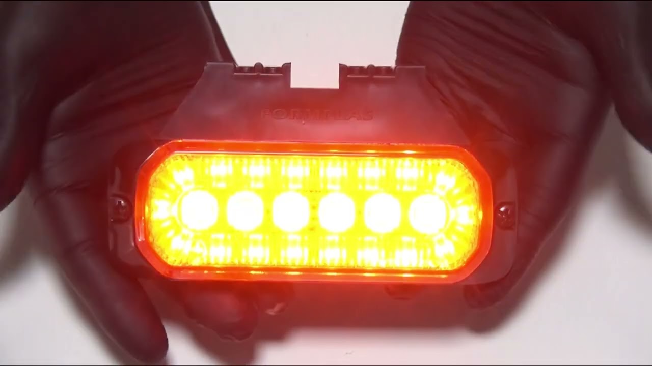 LED Όγκου Πλευρικής Σήμανσης με Βάση Πορτοκαλί 12V / 24V IP68 132mm x 46mm