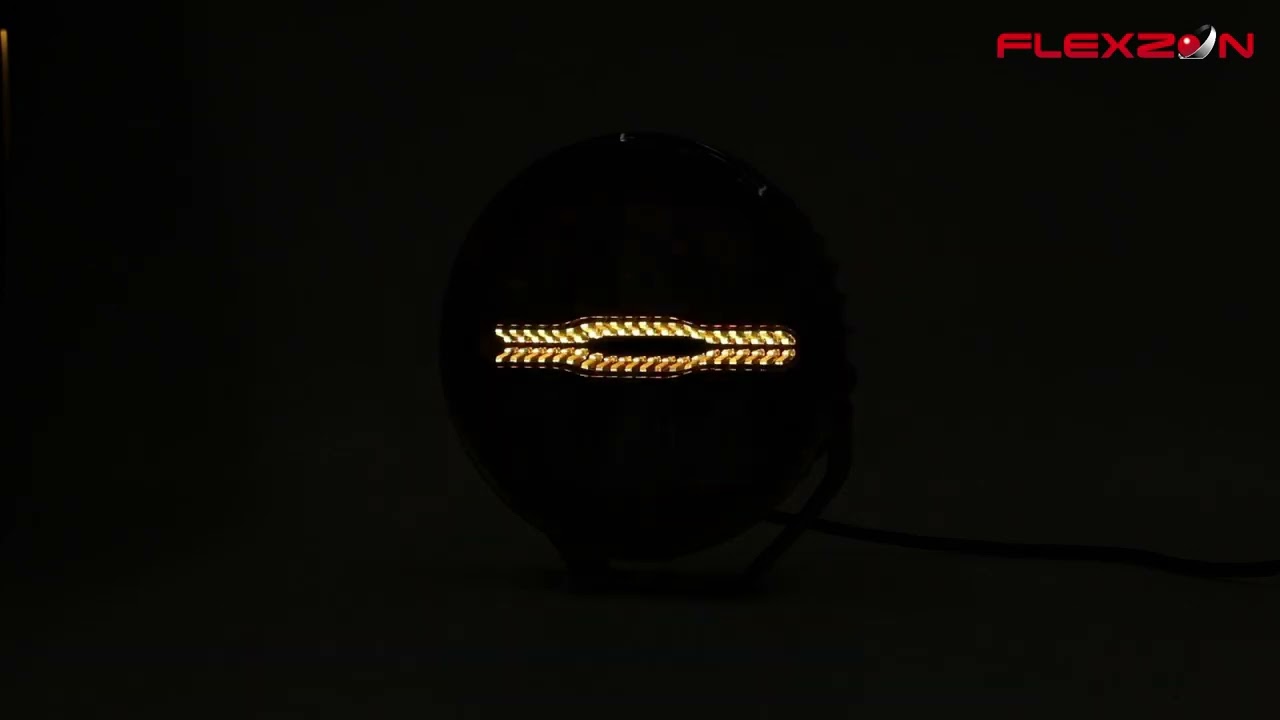 LED Προβολέας Ψυχρό Λευκό 10-30 Volt Υψηλής Ισχύος 175W με DRL Πορτοκαλί / Λευκό ø228.5mm IP68  E-mark