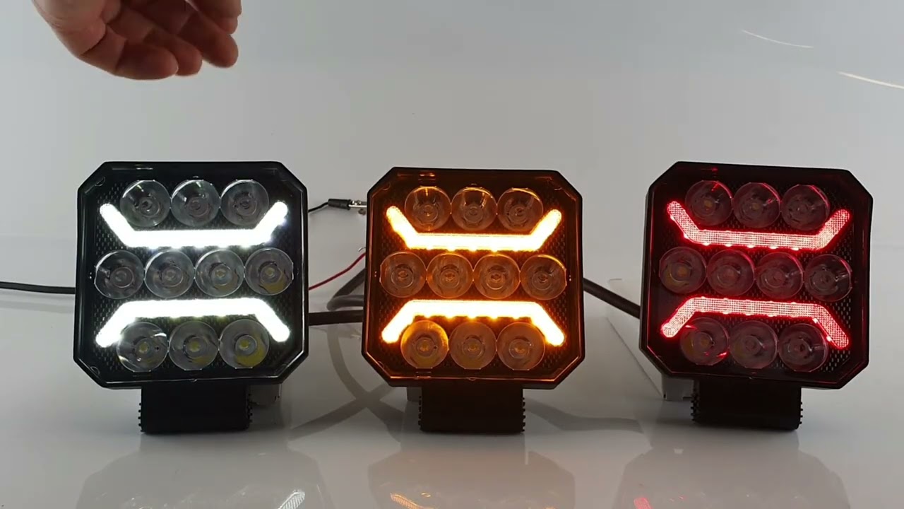 LED Προβολέας SLIM 10-30 Volt Υψηλής Ισχύος 15W Λευκό / Λευκό  101mm x 101mm x 37mm IP68