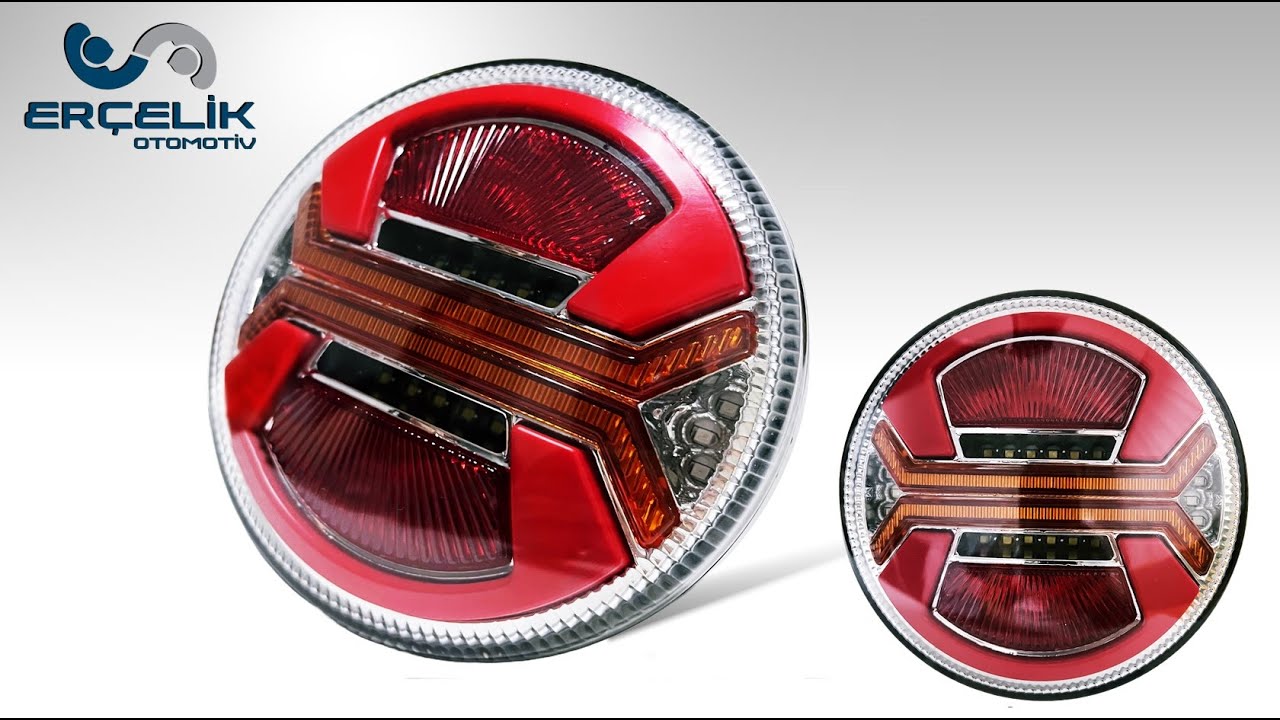 LED Neon Е-Мark Φανός Οπίσθιος 12V / 24V Φρένων - φλας - Όπισθεν - Πορείας - Ομίχλης  140mm X 140mm X 50mm IP67