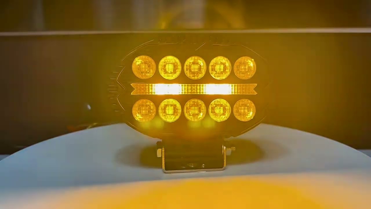 LED Προβολέας SLIM 10-30 Volt Υψηλής Ισχύος Λευκό / DRL Πορτοκαλί 140mm x 88mm x 43mm IP68