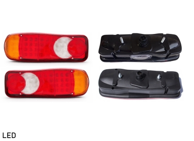 Σετ Φανάρια Φορτηγού LED Δεξί +Αριστερό με Μπρίζα 24V Φρένων - Φλας - Όπισθεν - Πορείας 348mm X 125mm X 85mm