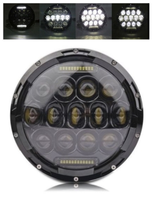 LED προβολέας Universal 7" ιντσών 18cm 9V - 32V Μικρή και Μεγάλη Σκάλα και Φώτα Ημέρας DRL Λευκό 7000lm για Τρακτέρ / Φορτηγών / Μοτοσυκλετών / ATV / Jeep κ.α