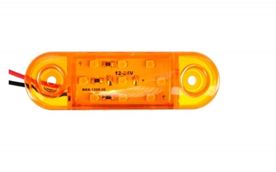 LED Όγκου Е-Mark 24V IP68 Πορτοκαλί Με 9 SMD 8,5см