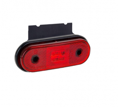 LED Φωτιστικό Πλευρικής Σήμανσης με Βάση 12V / 24V Κόκκινο 120mm X 46mm