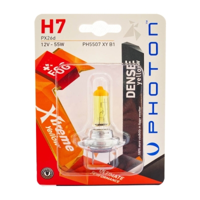 Λαμπτήρα Αλογόνου H7 X7 12V 55W PX26D Κίτρινο Φως σε blister Xtreme PHOTON 1 τεμάχιο