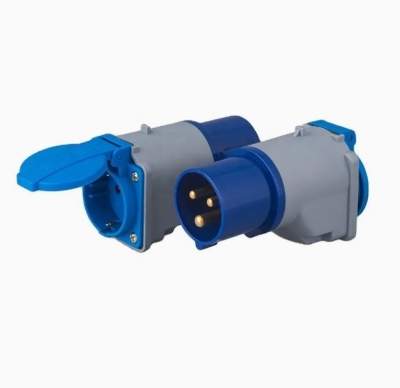Βιομηχανικός προσαρμογέας Θηλυκό βύσμα πρίζας και αρσενικό βύσμα πρίζας 16A 250V IP44
