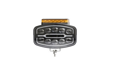 LED Προβολέας 10-30 Volt 55W με Ενσωματωμένο STROBE Οδικής Βοήθειας Λευκό / Λευκό - Λευκό / Πορτοκαλί IP68 E4 245mm x 167mm x 90mm