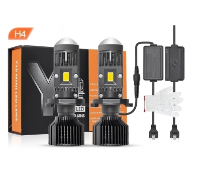 LED KIT Λάμπες Αυτοκινήτου Y10 Νέας Γενιάς H4 50W 6400Lm 6000K Λαμπτήρες Πορείας LED Headlights 12V / 24V Can Bus 360°