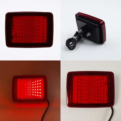 LED Φανάρι Ομίχλης / Όγκου Κόκκινο 12V / 24V E-Mark 130mm x 110mm x 35mm