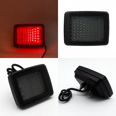 LED Φανάρι Φιμέ Τζάμι Ομίχλης / Όγκου Κόκκινο 12V / 24V E-Mark 130mm x 110mm x 35mm