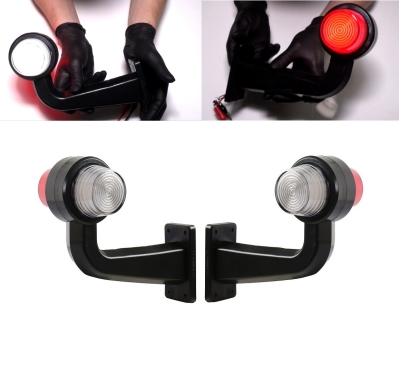 Σετ LED Όγκου Κερατάκια NEON 12V / 24V IP67 Κόκκινό / Λευκό 191mm x 79mm