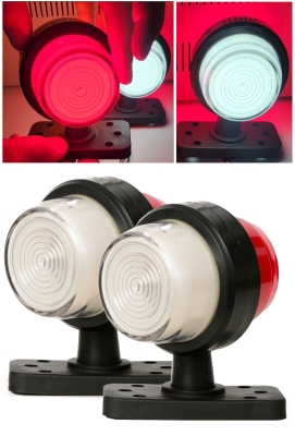 Σετ LED Όγκου NEON 18 SMD Κερατάκι 12V / 24V IP66 Κόκκινό / Λευκό 120mm x 90mm x 90 mm