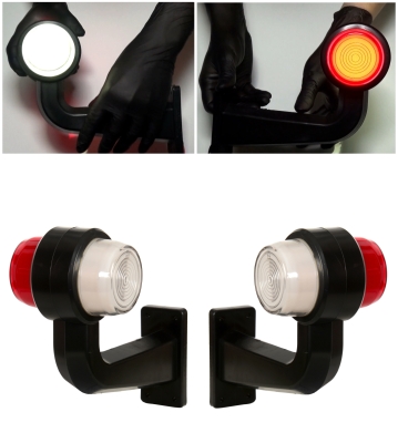 Σετ LED Όγκου Κερατάκια NEON 12V / 24V IP68 Κόκκινό / Λευκό 191mm x 79mm