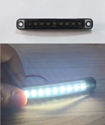 LED Όγκου Φιμε Πλευρικής Σήμανσης 9 LED Λευκό 12V / 24V IP68 100mm x 15mm x 10mm