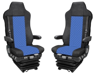 Σετ Καλύμματα Φορτηγού 2τμχ. για IVECO STRALIS S-WAY 2021 Μπλέ Οικολογικό Δέρμα