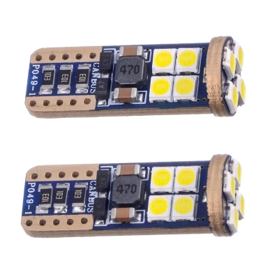 Λαμπτήρας LED T10 9-30v Can Bus με 12 SMD 3030 Ψυχρό Λευκό 2τμχ.
