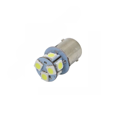 Λαμπτήρας LED BAU15S (1156) 8 SMD 12V Πορτοκαλί