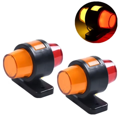 Σετ LED Όγκου NEON Κερατάκια Τριπλά 12V / 24V IP67 Πορτοκαλί / Πορτοκαλί / Κόκκινό 76mm x 76mm x 92mm