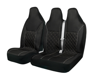 Ύφασμα Καπιτονέ Ταπετσαρία Για Καθίσματα με Συγκολλημένο Προσκέφαλο 2 + 1 Τεμάχια Μαύρη