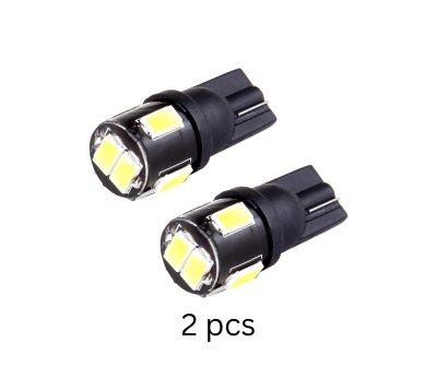 T10 LED Can Bus 6 SMD 5630 / 5730 12V Ψυχρό Λευκό 2 Τεμάχια
