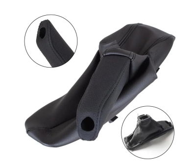 Φυσούνα Χειρόφρενου Μαύρη Δερματίνη για BMW 3 E90 / E91 / E92 / E93  2004 OEM 7155622