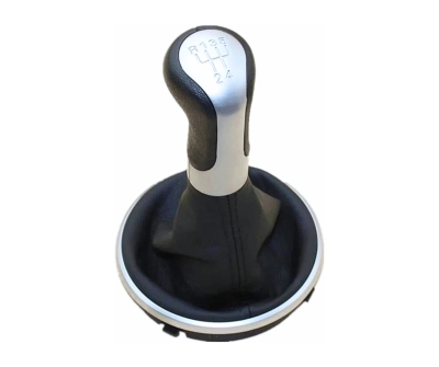 Πόμολο 5 Ταχυτήτων με Φυσούνα Λεβιέ Δερματίνη για Skoda Fabia II / Fabia 5J 2 MK2 / Roomster