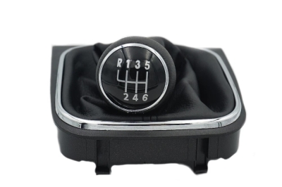 Πόμολο 6 Ταχυτήτων με Φυσούνα Λεβιέ Δερματίνη για Volkswagen Golf V 2005 - 2009 / Golf VI 2010 - 2014 OEM 1K0711113