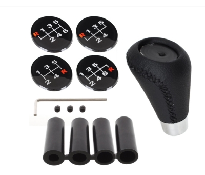 Δερμάτινο Πόμολο Ταχυτήτων UNIVERSAL για BMW / Opel / Ford / Toyota / Honda / Mazda / Nissan / Volkswagen / Audi / Skoda / Seat 5-τάχυτο / 6-τάχυτο