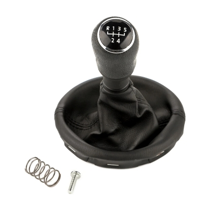 Πόμολο 5 Ταχυτήτων με Φυσούνα Λεβιέ Δερματίνη για Volkswagen T5 Transporter 2003 - 2011 OEM