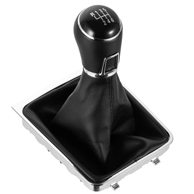 Πόμολο 6 Ταχυτήτων με Φυσούνα Λεβιέ Δερματίνη για Volkswagen Passat B6 2005 – 2010 OEM 3AA711113A