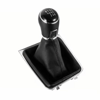 Πόμολο 6 Ταχυτήτων με Φυσούνα Λεβιέ Δερματίνη για Volkswagen GOLF 7 MK7 / GTI / GTD / TDI 2012 - 2017