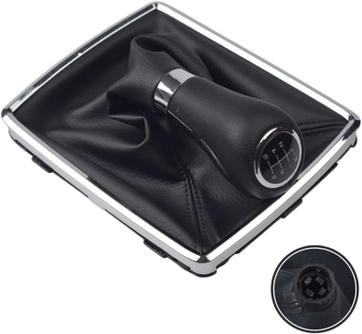 Πόμολο 6 Ταχυτήτων με Φυσούνα Λεβιέ Δερματίνη για Mercedes Benz W204 / C204 / C63 / C300 / C250 / W207 / A207 / W212 2008 - 2014