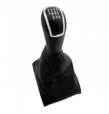 Πόμολο 6 Ταχυτήτων με Φυσούνα Λεβιέ Δερματίνη για  Audi A4 B8 2008 - 2013