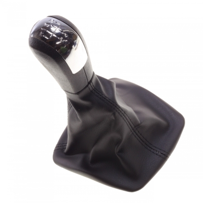 Πόμολο 5 Ταχυτήτων με Φυσούνα Λεβιέ Δερματίνη για Skoda Octivia II 2004 - 2011 OEM 1Z0711141 / 1ZD711113A / 1ZD711113A / 1Z0711113A / 1Z0711113A / 1Z0711113A