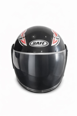 Κράνος Ανοιχτό SAFE Μηχανής / Ποδήλατο / Ηλεκτρικό Πατίνι / Enduro Μαύρο Μέγεθος M - L