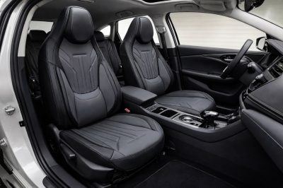 Σετ Καλύμματα Αυτοκινήτου Universal ECO Δέρμα Εμπρός και Πίσω με Συγκολλημένο Προσκέφαλο Μαύρο / Γκρί