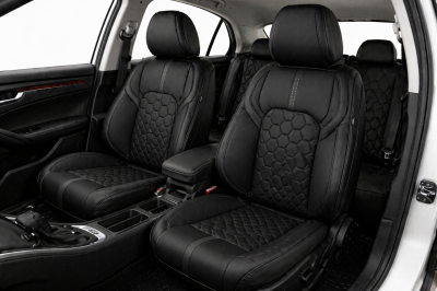 Σετ Καλύμματα Αυτοκινήτου Universal Αλκαντάρα / ECO Δέρμα Εμπρός και Πίσω Μαύρο