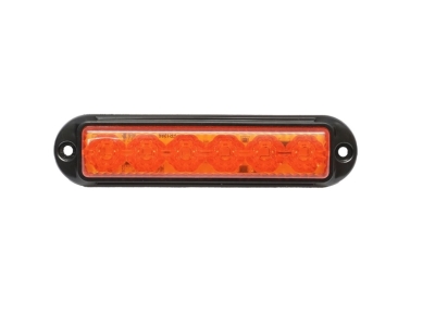 LED Όγκου / Φλάς Λάμψη 6 Led 12V / 24V IP66 Πορτοκαλί 155mm x 35mm x 20mm