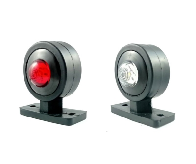 Σέτ LED Όγκου Ωμέγα Κερατάκια 12V - 24V IP66 Κόκκινό / Λευκό Στρογγυλό