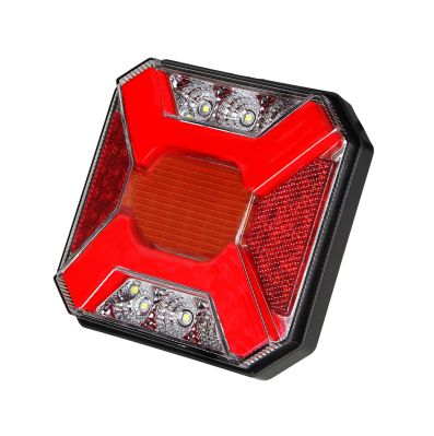 LED Neon Φανός Οπίσθιος 12V Φρένων - Φλας - Όπισθεν - Πορείας 140mm X 140mm X 53.5mm