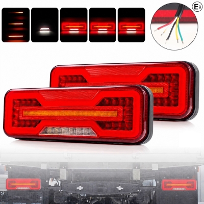 LED Σετ Neon Е-Мark Φανός Οπίσθιος 10V / 30V με 5 Λειτουργίες Tρεχούμενο φλας 285mm X 99mm
