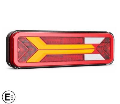 LED Neon Е-Мark Φανός Οπίσθιος 12V / 24V Φρένων - Tρεχούμενο φλας - Όπισθεν - Πορείας - Ομίχλης 283mm X 100mm X 30mm IP67