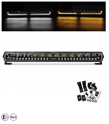 LED Μπάρα Ψυχρό Λευκό 10-30 Volt Υψηλής Ισχύος 125Watt DRL Λευκό / Πορτοκαλί και Φλάς Λάμψη Πορτοκαλί Προειδοποιητικό Φως 47cm IP67