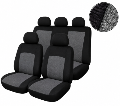 Σετ Καλύμματα για Dacia Duster 2010 - 2016 Πολυεστερικό Γκρί / Μαύρο
